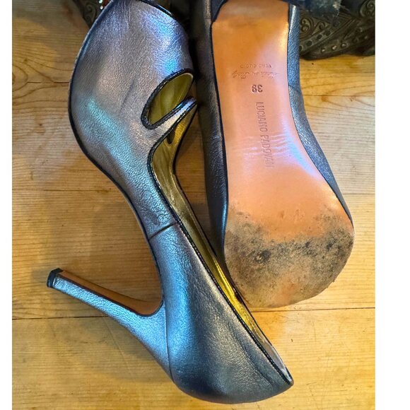 Luciano Padovan Italian Leather Peep-Toe Heels | Size 39 (US 8.5–9) - Picture 8 of 14